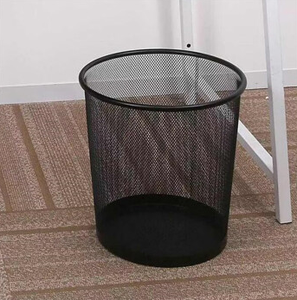 Anti-Rust Round Open Top Metal Mesh 12L Trash Can with Eco-Friendly Design for Kitchen Bathroom Indoor/Outdoor Use - Product Image 5