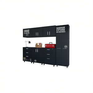 Ensemble d'armoires à outils Megan Garage, 7 pièces, D0100H5NRC6, rangement industriel avec tiroirs et système de verrouillage - Product Image 1