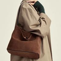 Nouveau Sac Fourre-tout en Coton et Daim à Fermeture Éclair Unique 2026 – Style Décontracté Urbain, Simplicité Rétro, Sac à Bandoulière Tendance Grande Taille
