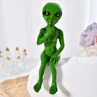 Figurine en résine amusante, décoration artificielle pour la maison et le jardin, ornement extérieur, statue d'alien