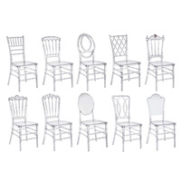Fabricant Offre Spéciale mariage salle à manger chaise de banquet transparente en acrylique mobilier d'hôtel pour chaise de banquet en stock