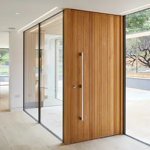 Pretty wood – Design de porte d'entrée en bois massif, extérieur moderne, maison, maison