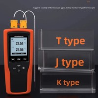 YET-620L Plastic Dual-Channel Digital Temperature Recorder LCD K-Type Thermocouple Max/Min/Average Functions Industrial