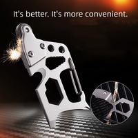Porte-clés Multitool, mousqueton EDC, outil multifonctionnel portable 8 en 1 pour la survie en plein air et le camping