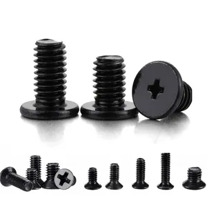 Mini Small Micro Black Steel Cross Phillips Flat Head Screw Bolt SUS304 316 Countersunk extra long Screws