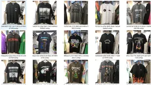 2024 Men New Loose Personality Hip Hop Drop Shoulder Oversize T Shirt Street Wear T Shirt