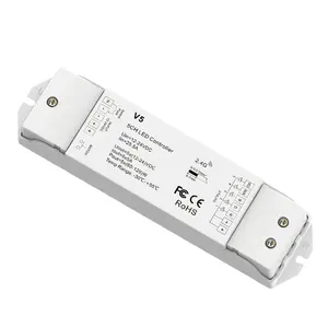 Pengontrol LED RGB, 5 Saluran RGB + CCT RGB untuk RGBCW Lampu Strip LED SMD COB Dimer 2.4G RF Nirkabel 12V 24V