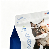 Sachet Doypack à huit soudures latérales de qualité alimentaire, imprimé sur mesure, pour aliments pour chiens et chats, résistant à l'humidité avec bande auto-scellante