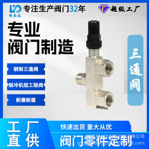 Vanne à trois voies en acier PTV01, structure à bille de 6,35 mm, pour utilisation dans l'industrie de la réfrigération à l'ammoniac - Product Image 5