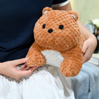 Nouveau produit jouet en peluche personnalisé étiquette personnalisée doux et mignon petit ours poupée yeux en plastique pour les enfants