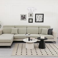 Salon maison housse meubles LShape sectionnel housse de canapé élastique extensible daim velours housse de canapé housse de coussin