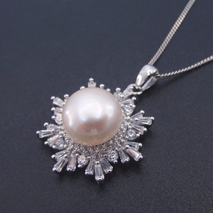 เครื่องประดับมุกน้ำจืด จี้เงินแท้ 925 ชุดมุกน้ำจืดสำหรับเด็กผู้หญิง - Product Image 6