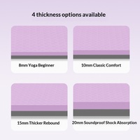 Tapis de yoga antidérapant épaissi de 8 mm pour la danse des enfants, le fitness à domicile, l'exercice, insonorisant, absorbant les chocs, design animé de dessins animés