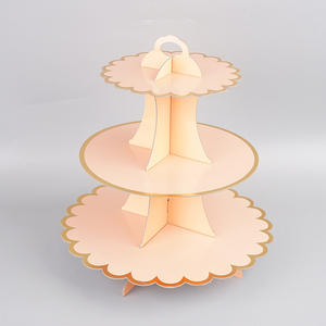 Soporte para Pastel de Tres Niveles SYH1360 Personalizable al por Mayor para Eventos de Cumpleaños, Decoraciones Desechables de Papel Cuadradas en Colores Personalizados - Product Image 2