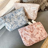 Élégante Trousse de Maquillage Grande Taille Personnalisée pour Femme, Pochette de Rangement Professionnelle à Fermeture Éclair pour Articles de Toilette et Cosmétiques de Voyage