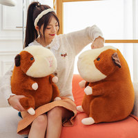 Nouvelle Peluche Capybara Populaire sur Internet, en Flanelle et Coton PP, Mignonne Poupée en Tissu, Coussin, Cadeau Unisexe pour Enfants