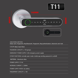 جديد رائج تويا ، مع تطبيق رمز بصمة الإصبع ، قفل TT ، رافعة واحدة - Product Image 6