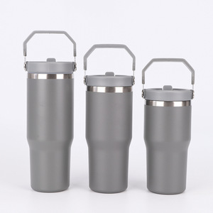 High Quality Wholesale Portable Leakproof Double Wall Stainless Steel <b>Insulated</b> 30oz Office <b>Cup</b> Travel Tumblers Handles 6-12 - Product Image 6