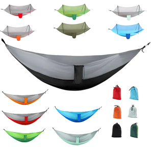سعر المصنع شعار مخصص أرجوحة المشي على ظهره خفيفة الوزن أرجوحة مزدوجة قابلة للطي النايلون التخييم الأراجيح - Product Image 1