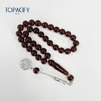 Chapelet islamique Tasbih 51 perles en résine, bracelet Tasbih, ustensiles traditionnels de louange et de prière musulmans, Tasbih