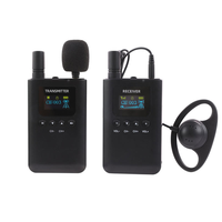 Système de guide touristique sans fil haute puissance 2,4 G 999CH 3000 mAh de haute qualité, noir, applicabilité mondiale