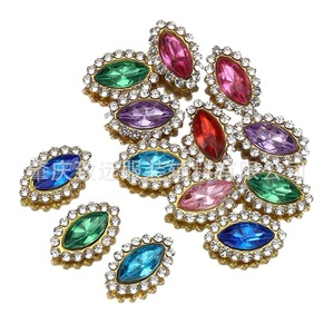 Adornos de cristal multicolor con forma de navette de 5x10 mm para bricolaje, accesorios de joyería, decoración de ropa y cabello - Product Image 4