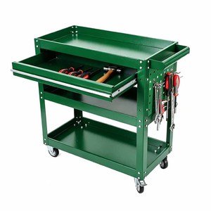 Armoire mobile robuste à 3 niveaux avec 7 tiroirs, rangement à panneaux perforés, style industriel, capacité de 300 kg, OEM/ODM - Product Image 1