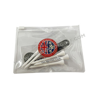 Sac zip-lock imprimé refermable pour tees de golf Sac à fermeture éclair en PVC personnalisé Sac en plastique pour accessoires de golf Marqueur d'outil de réparation de golf