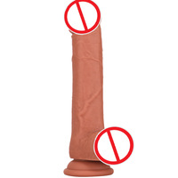 Vibromasseur réaliste en silicone liquide pour adultes, étanche IPX7, 295g, pour femmes et hommes