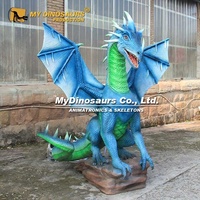 MY DINO Dragon bleu animatronique, décoration de jardin à vendre