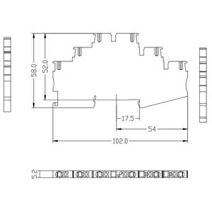 PT2.5-3L push-dans type alimentation sur rail din borniers sans vis électrique connecteur en plastique 20A