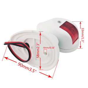 Feux de navigation portés à LED, rouge et vert, 12-24V, pour bateaux, paire - Product Image 2