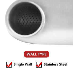 Silenciador de escape de resonador de acero inoxidable personalizable de 2,5 pulgadas para sistema de escape de coche silenciador de escape Universal - Product Image 5