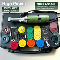 Mini-meuleuse d'angle 110/220V (haute puissance 350W/550W) pour le bricolage, la découpe, le meulage, le polissage et la sculpture, avec prises EU, US, UK et AU