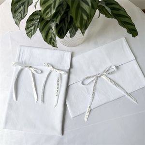 Chuanghua Custom Logo Printed Cotton Bags Recyclable Muslin Hair Bundle Extension Packaging Elegant Recyclable <b>Gift</b> Bags - Product Image 3