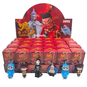 Ensemble de 24 figurines originales en bois de bâtonnets, boîtes mystère requin, déballage amusant, décorations de bureau, personnages Frozen, échelle 1/12 - Product Image 5