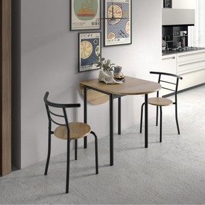 Cross-border complete <b>dining</b> <b>table</b> and chair set, simple home small apartment telescopic <b>dining</b> <b>table</b>, apartment kitchen simple - Product Image 3