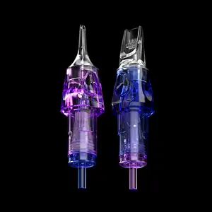 OEM Tattoo Needle Cartridge nhà sản xuất trong suốt màu xanh và màu hồng kết hợp dùng một lần Tattoo needles cardridges