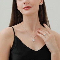 Anting Mutiara Bunga Berlian Mewah Pengiriman Cepat untuk Wanita 2025 Grosir Anting Stud Bulat Infinity Perak Sterling 925
