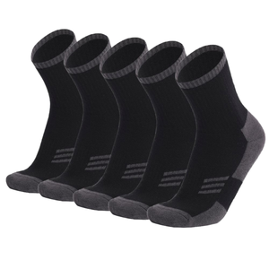 Chaussettes de sport pour hommes en spandex/polyester, rembourrées, rayées, pour la course et le basketball, impression numérique, antibactériennes, vente en gros - Product Image 1