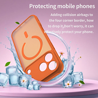 Étui magnétique givré OMEVE pour iPhone 17 Pro Max Air 17e 16 Plus 15 Pro – Protection antichute translucide et antichoc pour l'arrière du téléphone