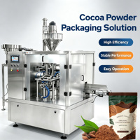 Máquina Multifuncional Automática para Envasar Cacao en Polvo en Bolsas Preformadas, Máquina Envasadora con Dosificador de Polvo de Chocolate