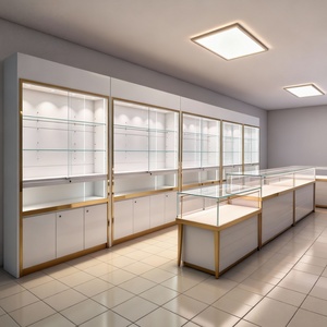 Présentoir à bijoux vitrine comptoir en <span class=keywords><strong>verre</strong></span> armoire pour magasin de détail boutique de luxe - Product Image 1