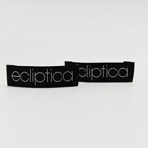 Étiquettes tissées en coton écologique de haute qualité, imprimées à l'écran, pour vêtements, avec logo de marque de luxe, étiquette tissée bio à coudre au col - Product Image 4