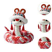 2025 serpent année poupée serpent année mascotte Lion danse bonne chance mignon Style chinois en peluche jouet cadeau pour les meilleurs amis