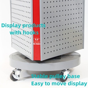 Tùy chỉnh hiện đại cửa hàng thương mại bán lẻ Sticker điện thoại di động Trường hợp phụ kiện đồ chơi công cụ móc chìa khóa kim loại <span class=keywords><strong>Pegboard</strong></span> xoay hiển thị giá - Product Image 4