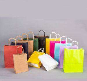 Sacs en papier kraft écologiques imprimés sur mesure avec poignées pour l'emballage de vente au détail - Product Image 2