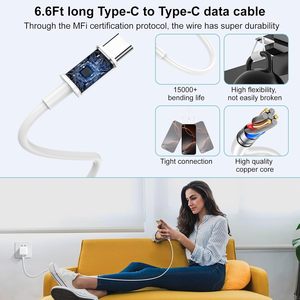 High Power <b>Adapter</b> US/EU/UK PD Charger 35W Dual <b>USB</b>-<b>C</b> Type <b>C</b> Fast Charger for iPhone 16 15 14 13 12 11 Pro PD Charger With Cable - Product Image 3