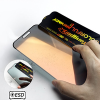 Protecteur d'écran de confidentialité anti-peeping change de couleur pour iPhone 17 Air 16 15 14 13 12 11 Pro Max verre trempé anti-espion