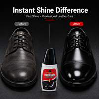 Hei Niu - Betún para Zapatos con Acabado Mate Esmerilado de 75 ml, Color Negro Toro, Líquido Nutritivo para Cuero, Antihuellas, Fácil de Limpiar, para Hombre/Mujer